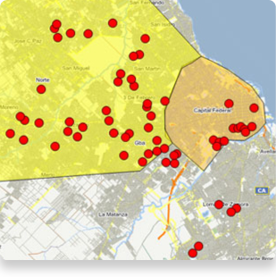 recorridos geográficos 